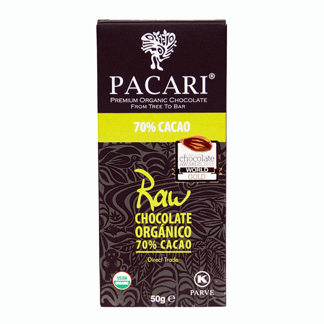 Chocolate Raw 70% 50gr Orgánico Pacari