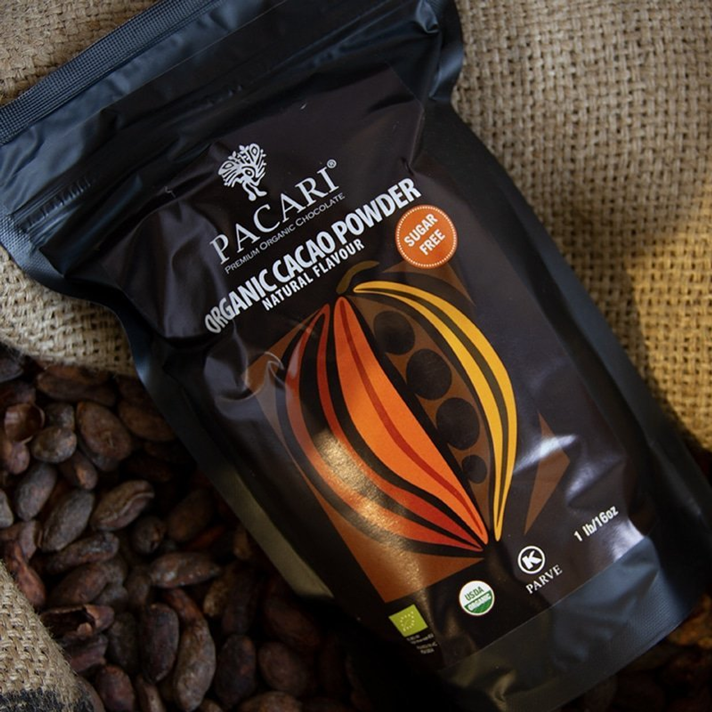 Chocolate Cacao polvo 454gr Orgánico Pacari 1