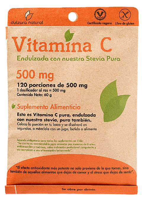 Vitamina C 500mg 120 porciones  Dulzura Natural