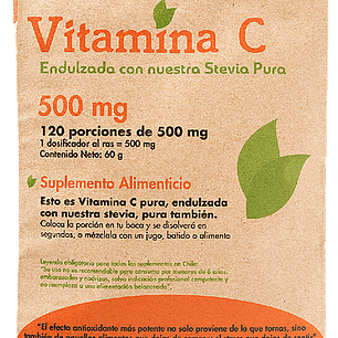 Vitamina C 500mg 120 porciones  Dulzura Natural
