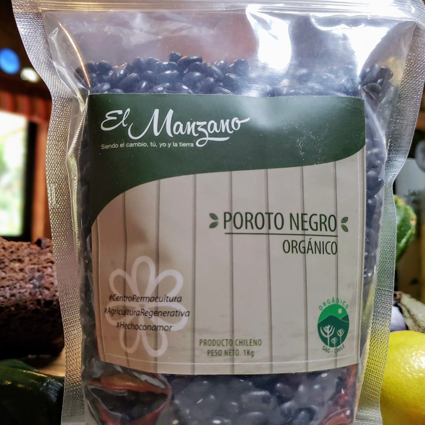 El Manzano - Poroto Negro 1 Kg Orgánico 1