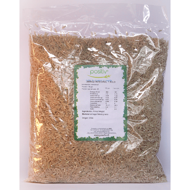 Arroz integral 1kg  Positiv