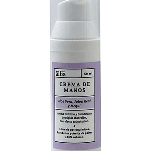 Crema de Manos Aloe vera, jalea real y maqui 50ml  Del Alba