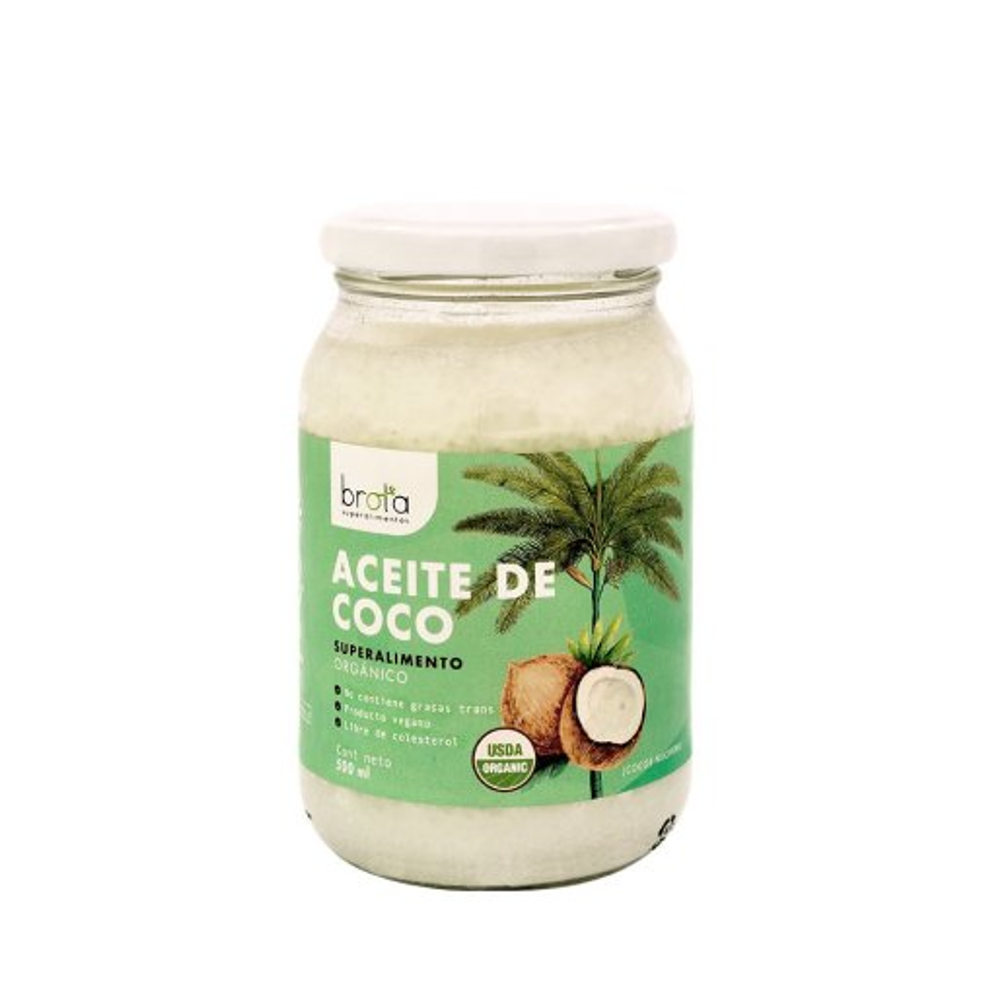 Aceite de coco 500ml Orgánico Brota 1
