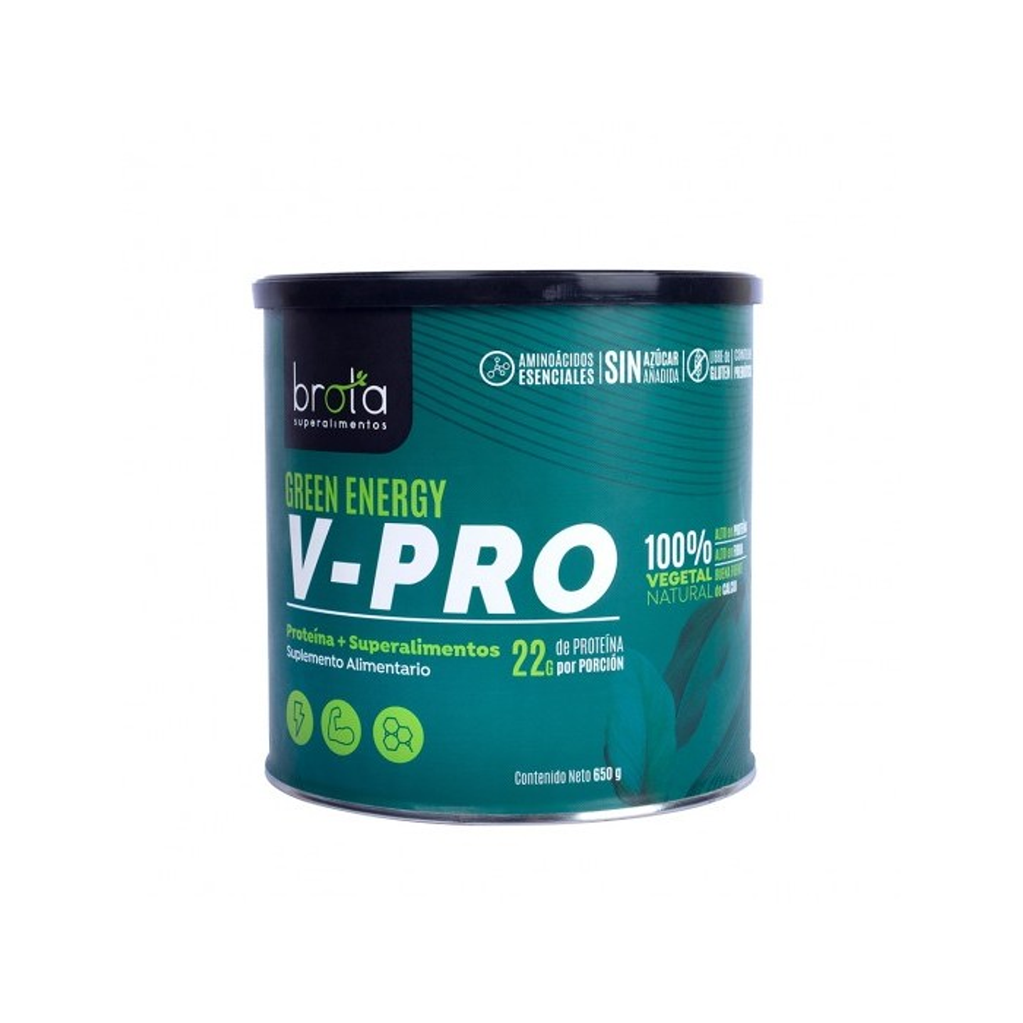Proteina V-Pro Green Energy 650gr Vegana Brota 1