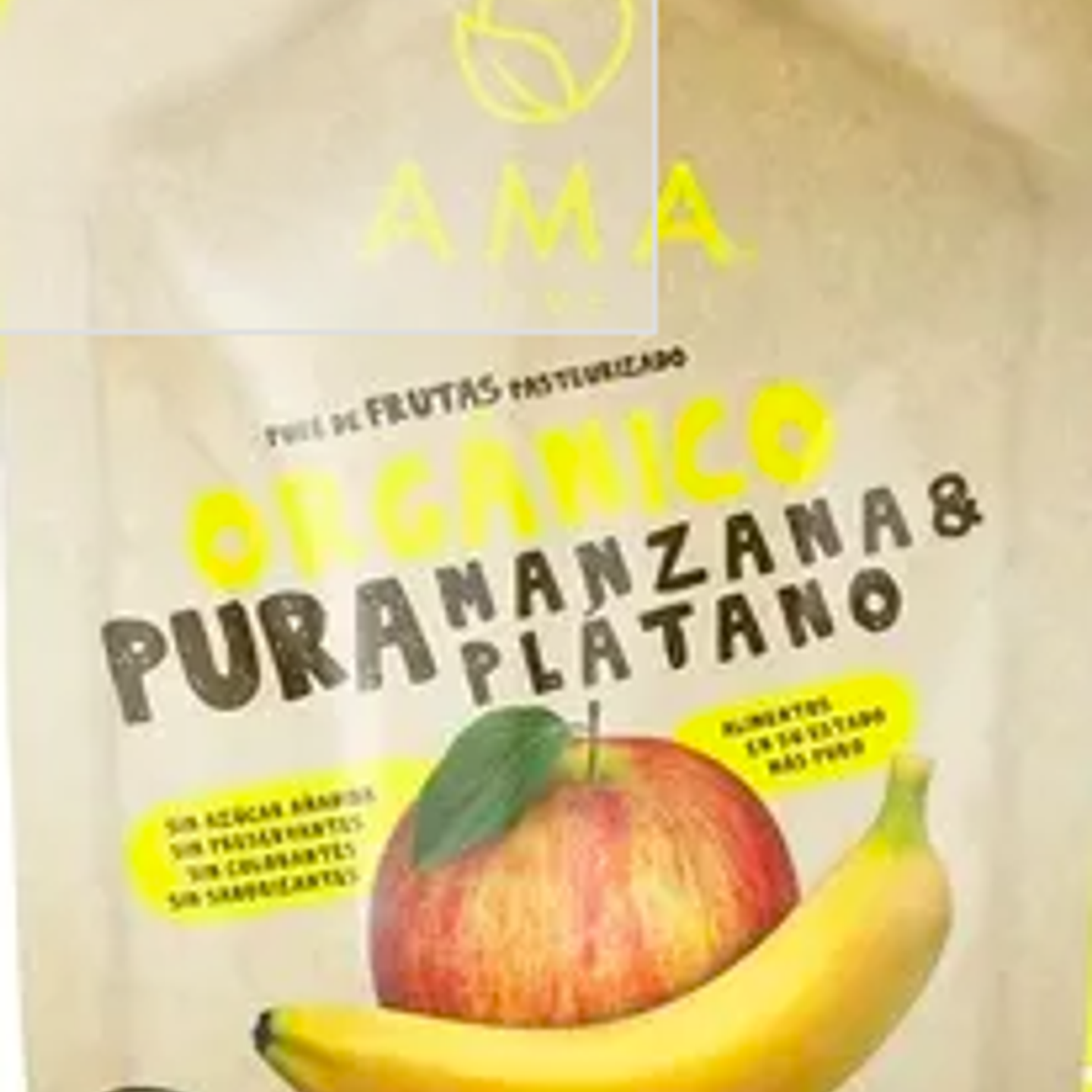 Papilla Manzana Platano 90gr Orgánico Ama 1