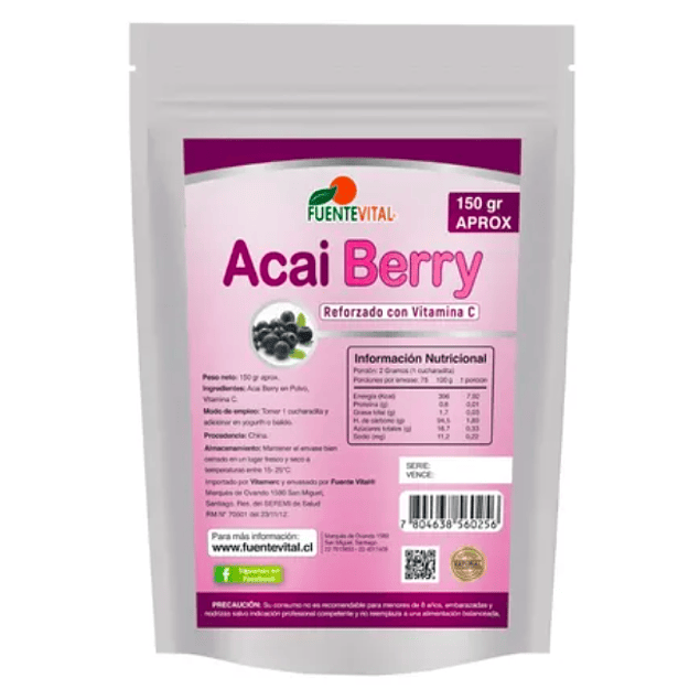 Acai Berry 150gr Polvo FuenteVital