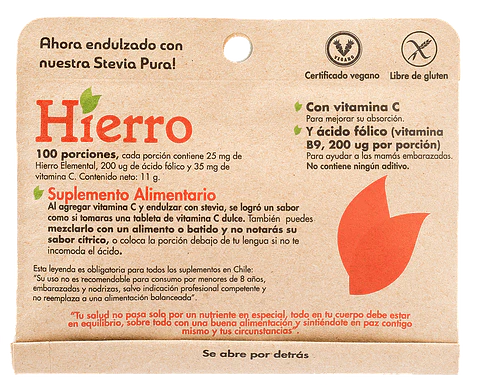 Hierro 11gr  Dulzura Natural