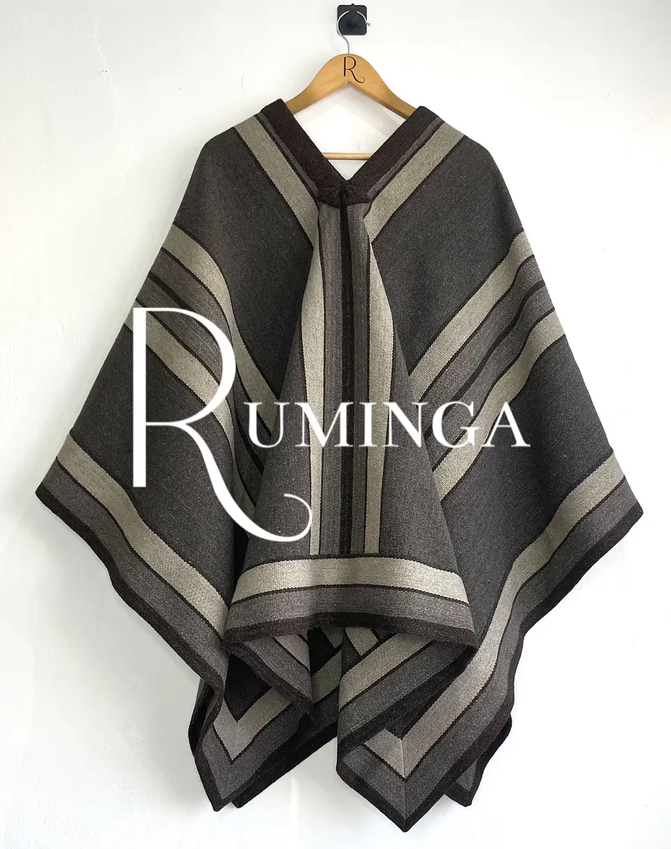 Poncho extra fino oveja con huincha 1