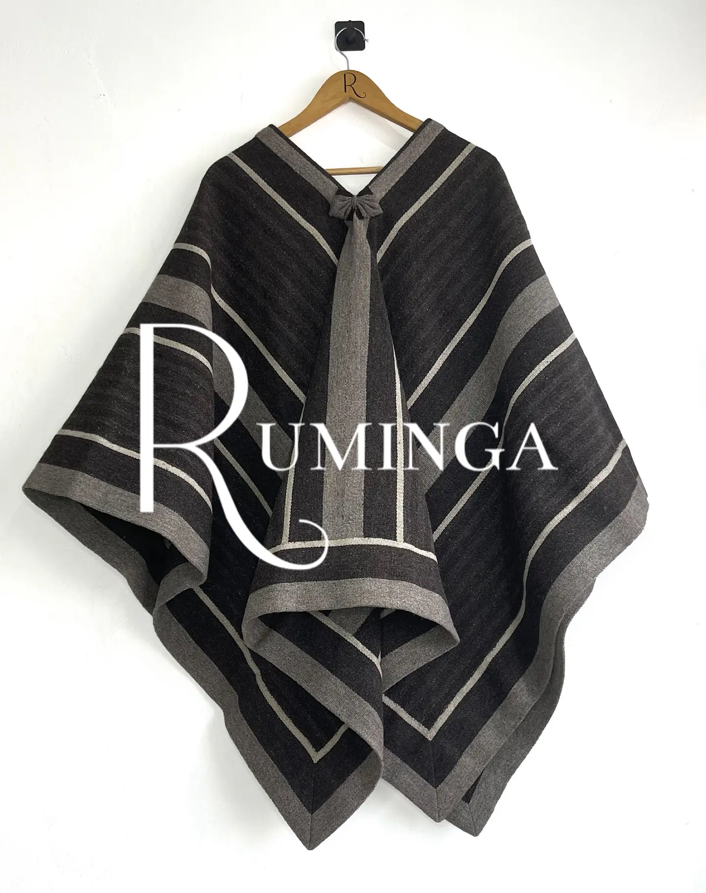 Poncho extra fino oveja con huincha 1