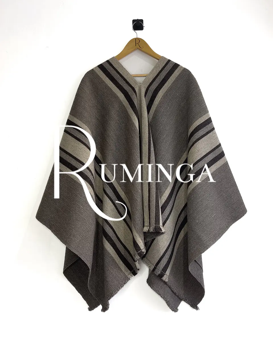 Poncho extra fino con flecos 1