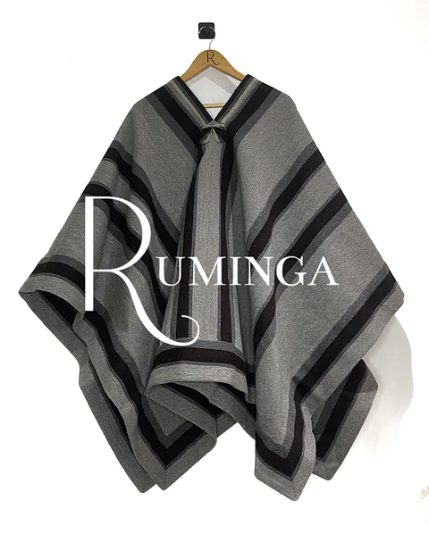 Poncho fino oveja con huincha 