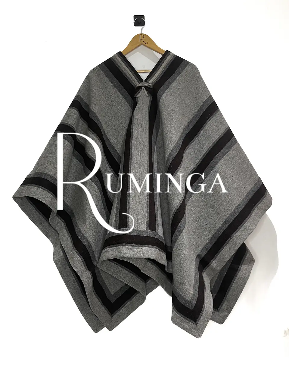 Poncho fino oveja con huincha  1