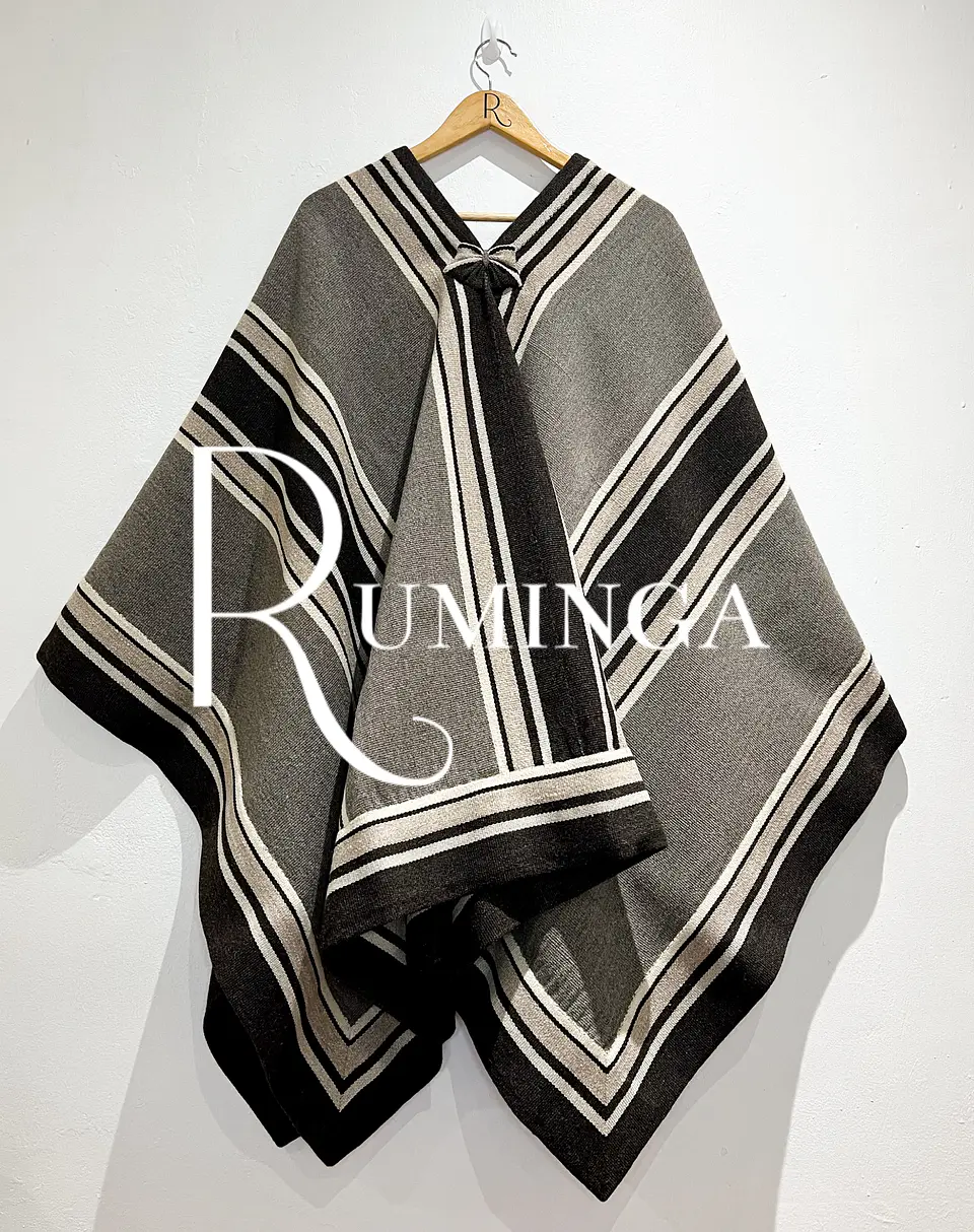 Poncho extra fino con huincha 1