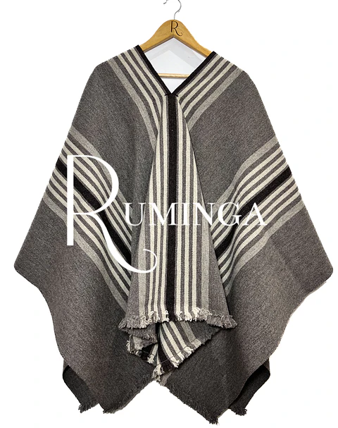 Poncho extra fino oveja flecos