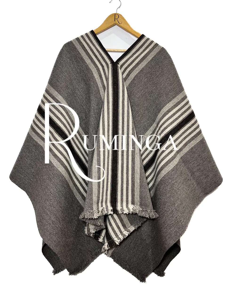 Poncho extra fino oveja flecos 1