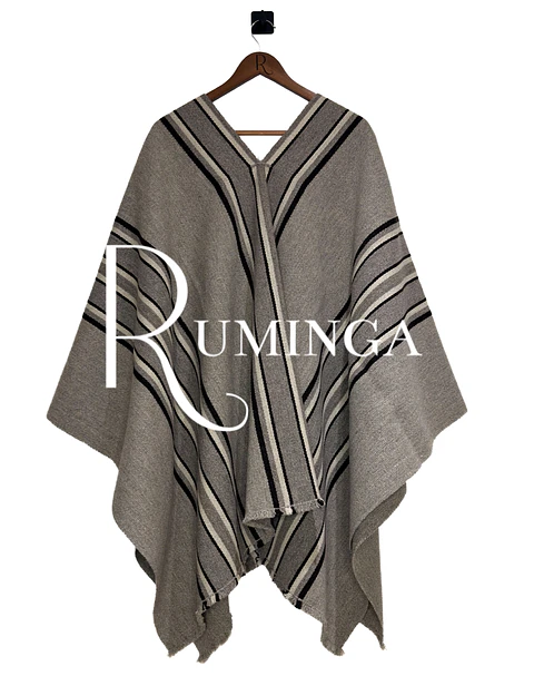 Poncho extra fino flecos 