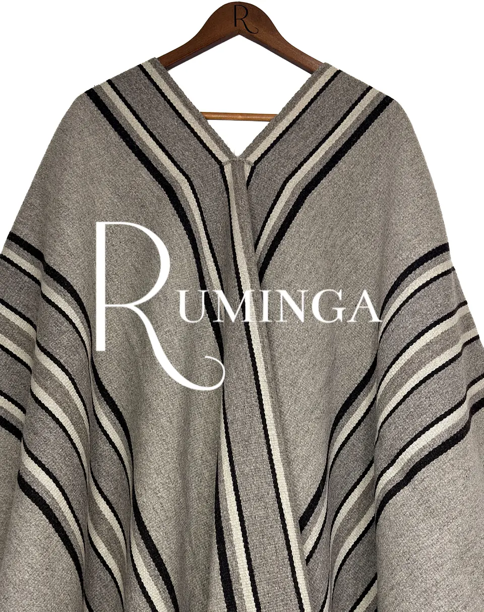 Poncho extra fino flecos  2