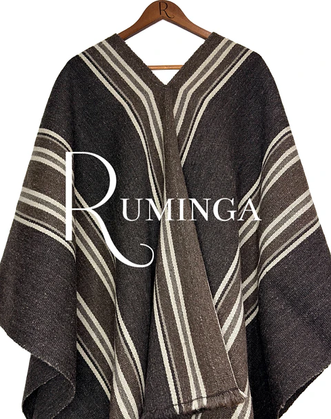 Poncho extra fino oveja flecos