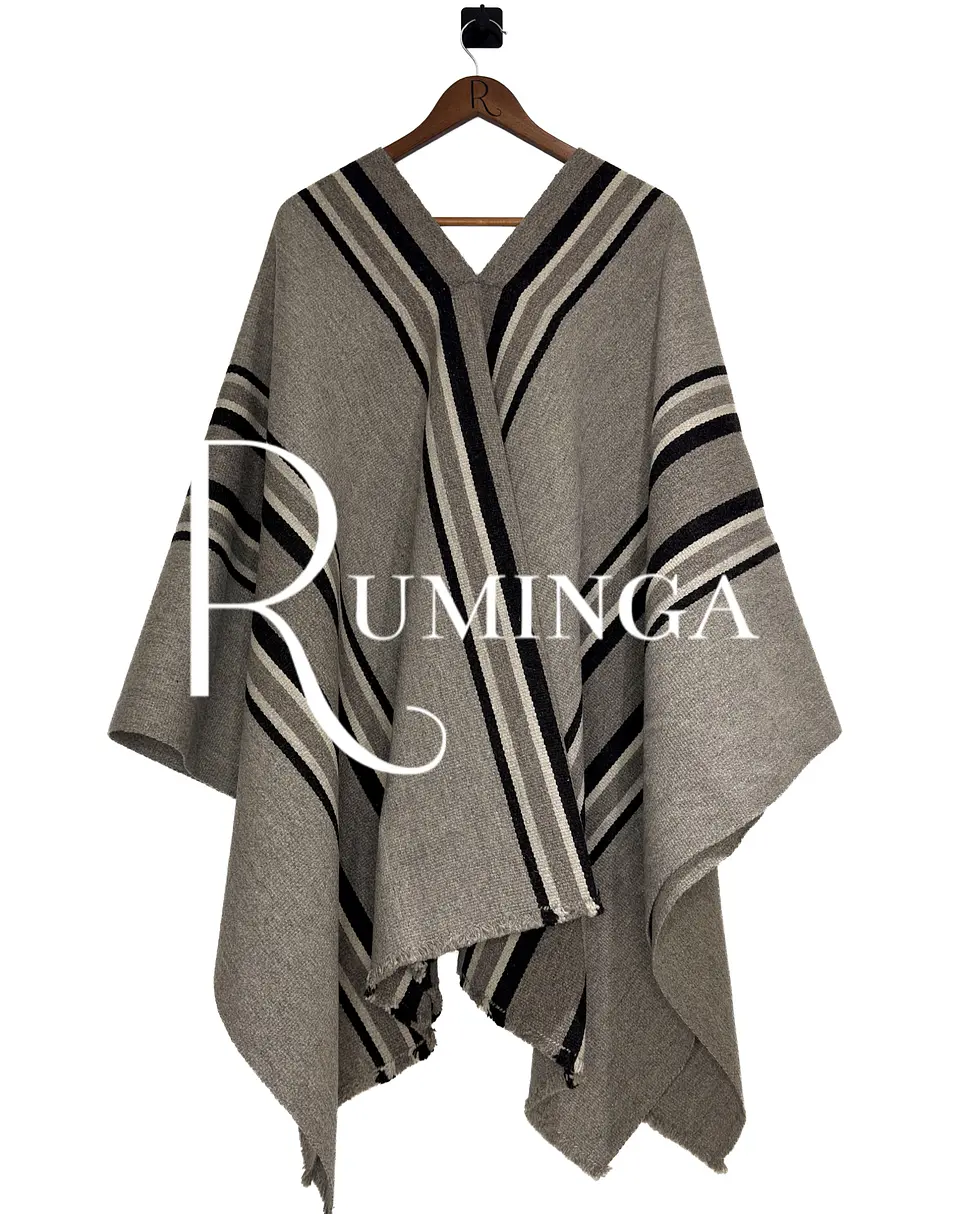 Poncho extra fino flecos oveja  1