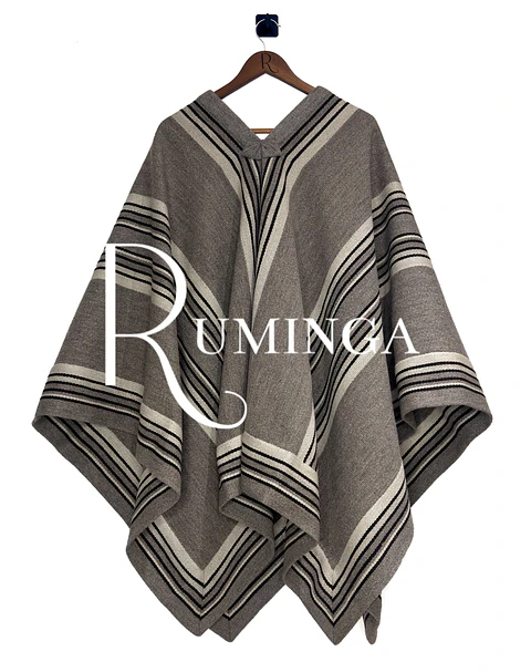 Poncho extra fino lana oveja con huincha 