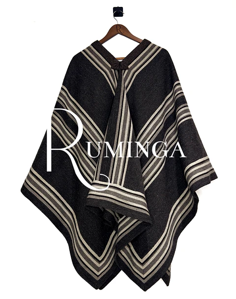 Poncho extra fino lana oveja con huincha 