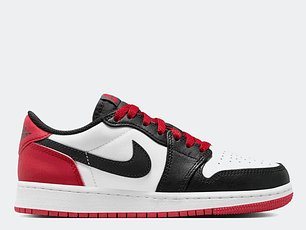 JORDAN 1 RETRO LOW OG BLACK TOE - NIÑOS