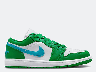 AIR JORDAN 1 LOW LUCKY GREEN AQUATONE - MUJER