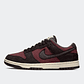 NIKE DUNK LOW SE 'FLEECE PACK BURGUNDY CRUSH - MUJER - Miniatura 4