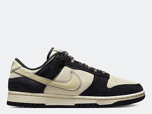 NIKE DUNK LOW LX BLACK SUEDE TEAM GOLD - MUJER