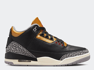 JORDAN 3 RETRO BLACK CEMENT GOLD - MUJER