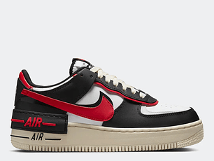 NIKE AIR FORCE 1 SHADOW BLACK/UNIVERSITY RED - MUJER