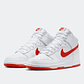 NIKE DUNK HIGH RETRO WHITE PICANTE RED - Miniatura 2