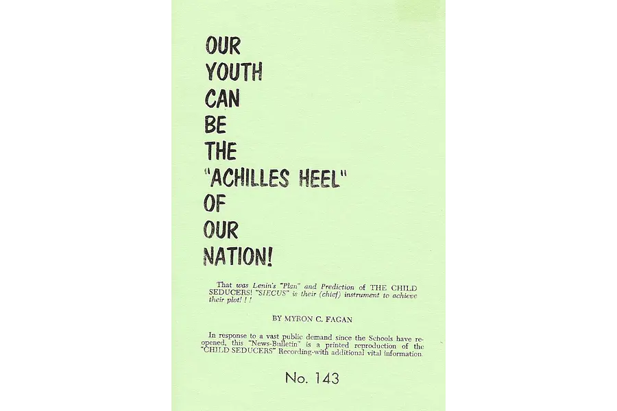 Our Youth Can Be the "Achilles Heel" of Our Nation! by Myron C. Fagan