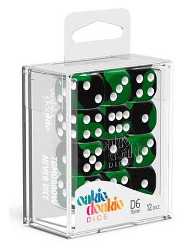 DADOS D6 16mm. 12 DICE. - Biohazzard (Glow in the Dark)