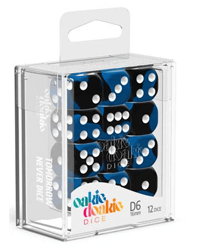 DADOS D6 16mm. 12 DICE. - Deep Ocean (Glow in the Dark)