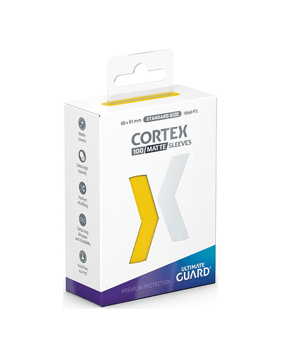 Protectores Ultimate Guard: Cortex Sleeves Matte Standard Size (100pzs) - Yellow