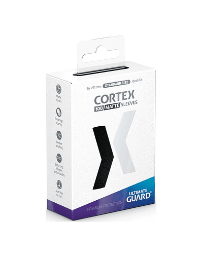 Protectores Ultimate Guard: Cortex Sleeves Matte Standard Size (100pzs) - Black Matte