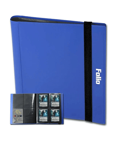Carpeta BCW Pro-Folio 4-Pocket - 160 cartas  - Azul