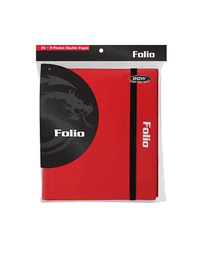 BCW - Carpeta PRO-FOLIO 9-POCKET ALBUM  - Rojo