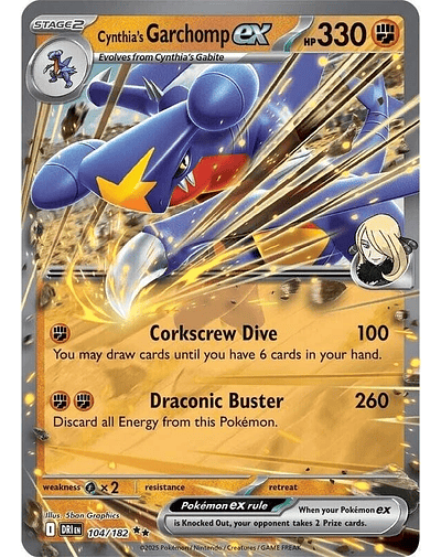 Cynthia's Garchomp ex - 104/182