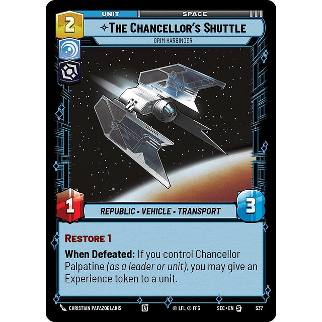 The Chancellor's Shuttle - Grim Harbinger (Foil)