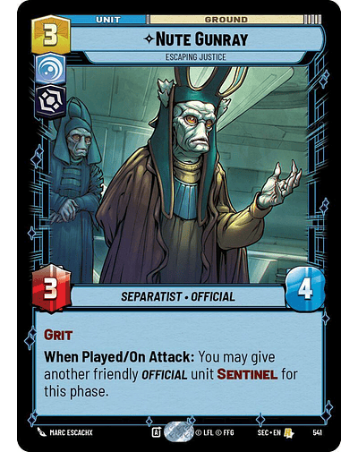 Nute Gunray - Escaping Justice (Foil)