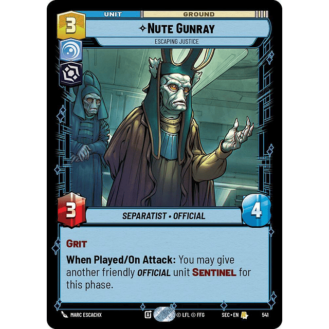 Nute Gunray - Escaping Justice (Foil)