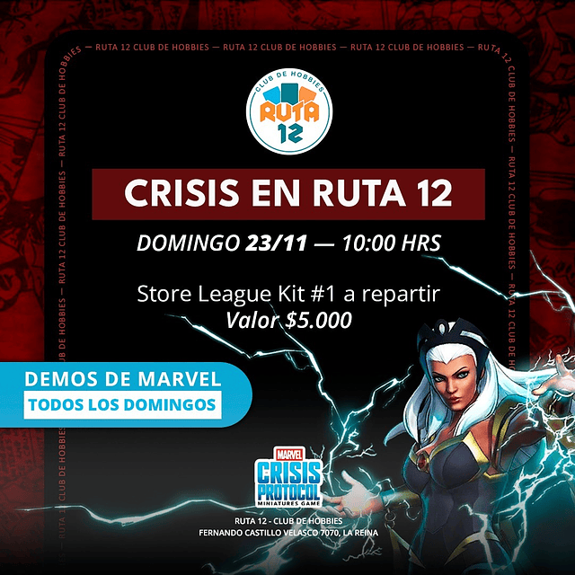 Torneo de Marvel Crisis Protocol Domingo 23 de Noviembre.