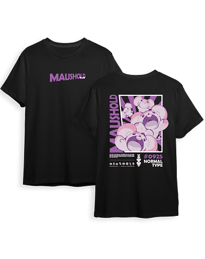 Poleras Pokémon - Secret Art: Maushold  — Family Pokémon