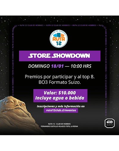 Star Wars Unlimited Secrets of Power Showdown 18 de Enero