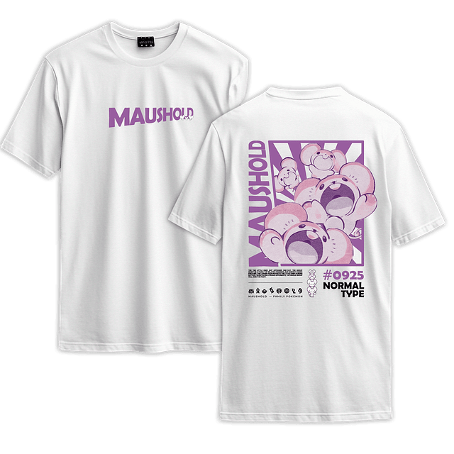 Poleras Pokémon - Secret Art: Maushold  — Family Pokémon 2