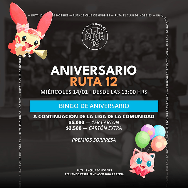 Carton extra Bingo Aniversario 