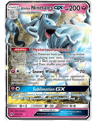 Alolan Ninetales GX Ingles